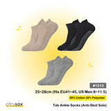 Anti-Skid Cushioned Tab Men Ankle Socks