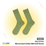 Mercerized Cotton Mid-Calf Socks