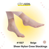 Nylon Sheer 15 Denier Crew Stockings [5 Pairs Pack]