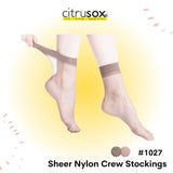 Nylon Sheer 15 Denier Crew Stockings [5 Pairs Pack]