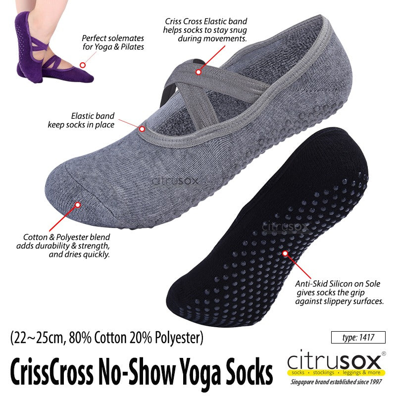 Pilates | Barre |Yoga Grip Socks (Criss-cross, Anti-slip socks for women)