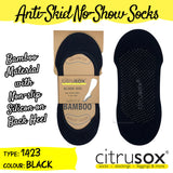 Anti-Skid Grip Bamboo No-Show Socks