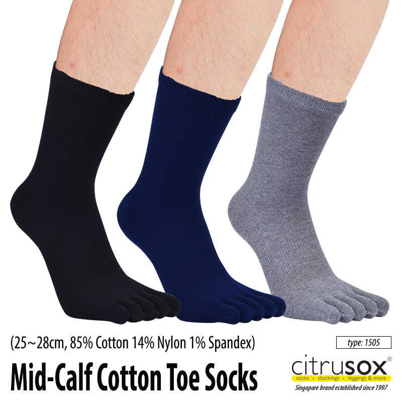 Mid-Calf Cotton Toe Socks – Citrusox