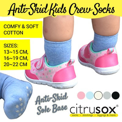 Kids Anti-Skid Soft Cotton Crew Socks – Citrusox
