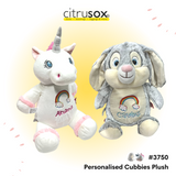 Personalised 13" Plush Soft Toy (Bunny Unicorn)