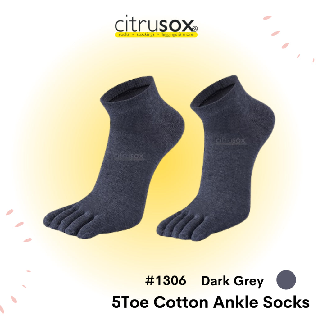 5Toe Cotton Ankle Socks Citrusox