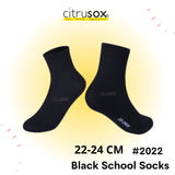 Full Black Cotton School Socks