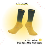 Dual Tone Colour Gradient Mid-Calf Cotton Socks