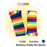 Rainbow Ankle Toe Socks