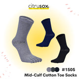 Mid-Calf Cotton Toe Socks