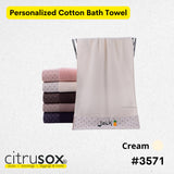 Personalised Dotty Cotton Bath Towel