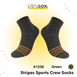 Stripes Sports Running Crew Socks